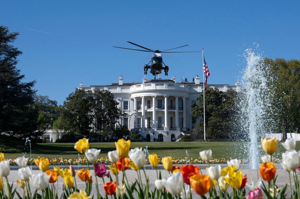 President Donald J. Trump boards Marine One on the South Lawn of the White House on Saturday, April 11, 2026, en route Joint Base Andrews for a trip to Miami, Florida. (Official White House Photo by Joyce N. Boghosian)