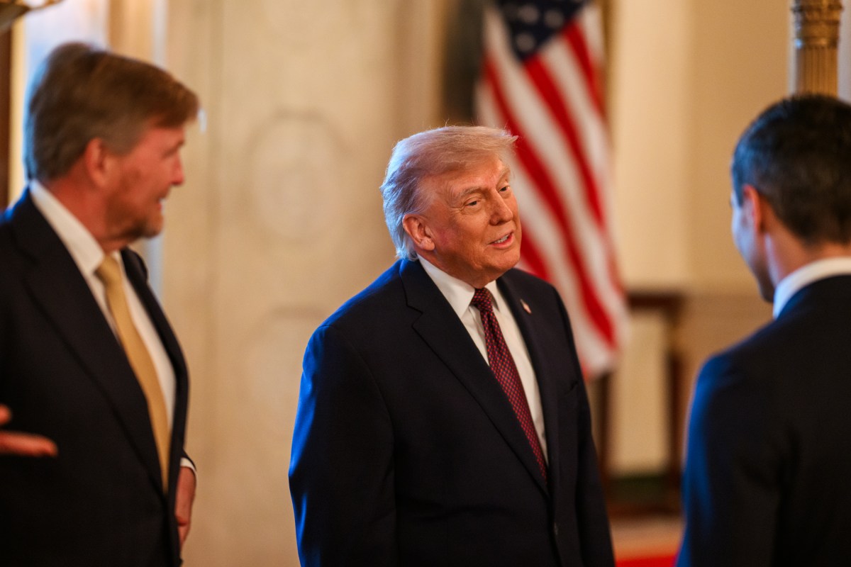 President Donald J. Trump and First Lady Melania Trump pose for photos with King Willem-Alexander and Queen Maxima of the Netherlands, and Prime Minister Rob Jetten of the Netherlands, Monday, April 13, 2026. (Official White House Photo by Daniel Torok)