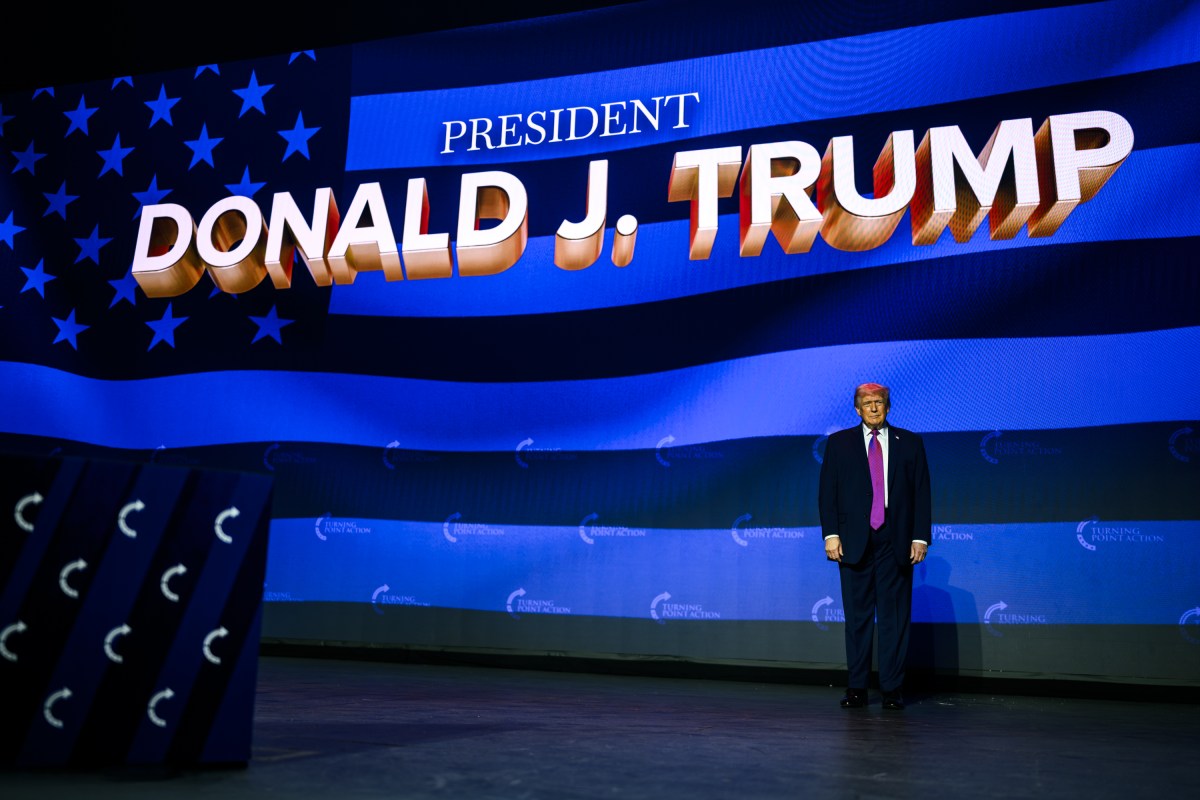 President Donald J. Trump arrives on stage to deliver remarks at a Turning Point USA event at Dream City Church in Phoenix, Arizona on Friday, April 17, 2026. (Official White House Photo by Daniel Torok)
