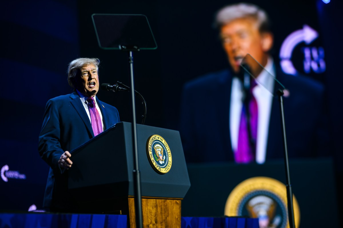 President Donald J. Trump delivers remarks at a Turning Point USA event at Dream City Church in Phoenix, Arizona on Friday, April 17, 2026. (Official White House Photo by Daniel Torok)