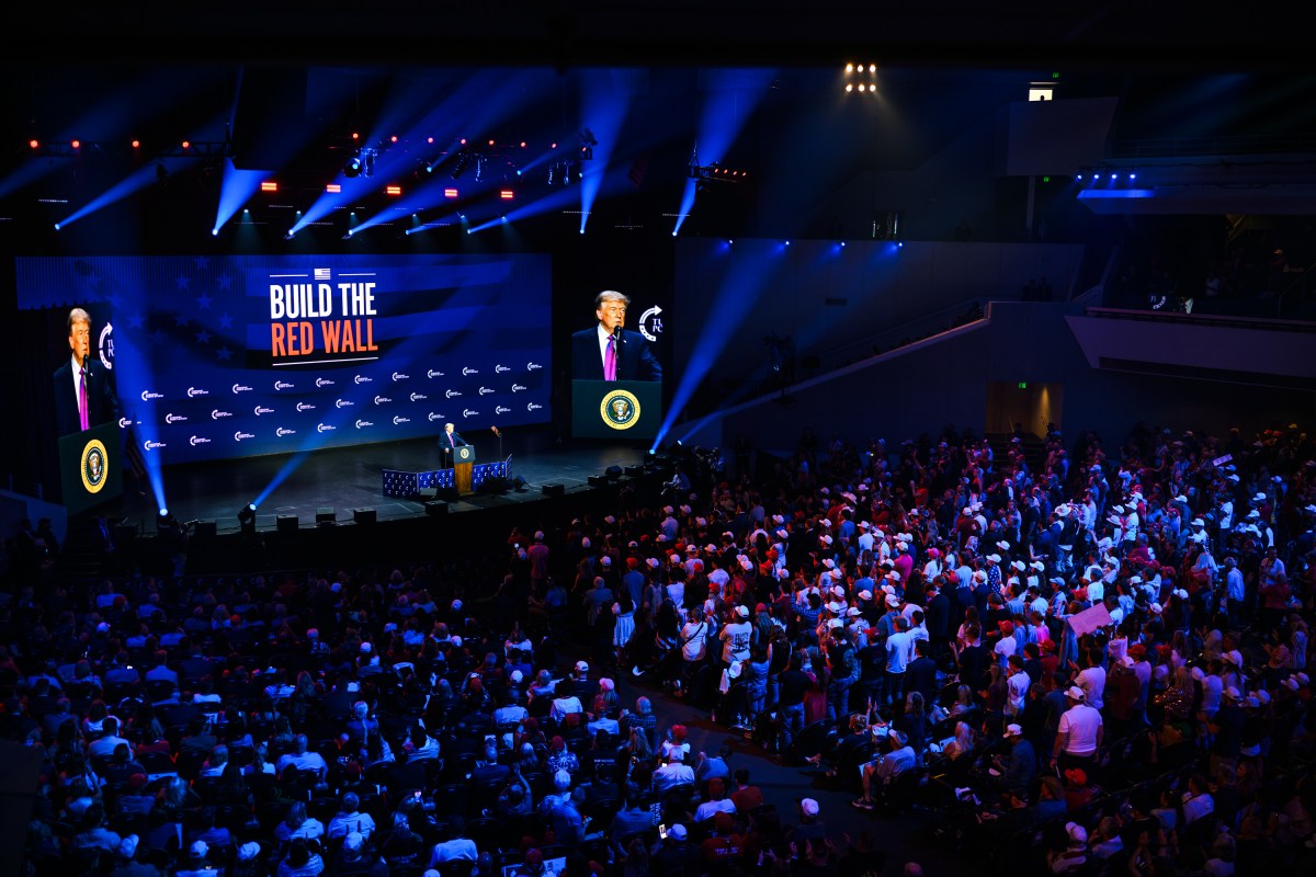 President Donald J. Trump delivers remarks at a Turning Point USA event at Dream City Church in Phoenix, Arizona on Friday, April 17, 2026. (Official White House Photo by Daniel Torok)