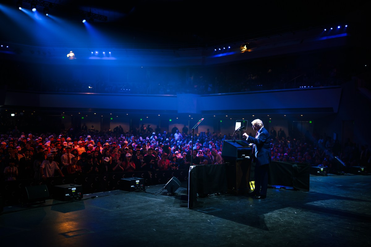 President Donald J. Trump delivers remarks at a Turning Point USA event at Dream City Church in Phoenix, Arizona on Friday, April 17, 2026. (Official White House Photo by Daniel Torok)
