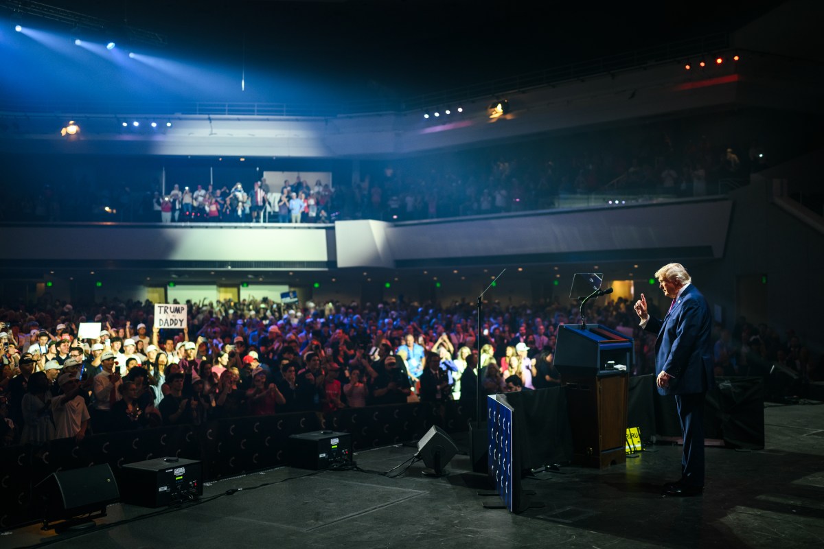 President Donald J. Trump delivers remarks at a Turning Point USA event at Dream City Church in Phoenix, Arizona on Friday, April 17, 2026. (Official White House Photo by Daniel Torok)