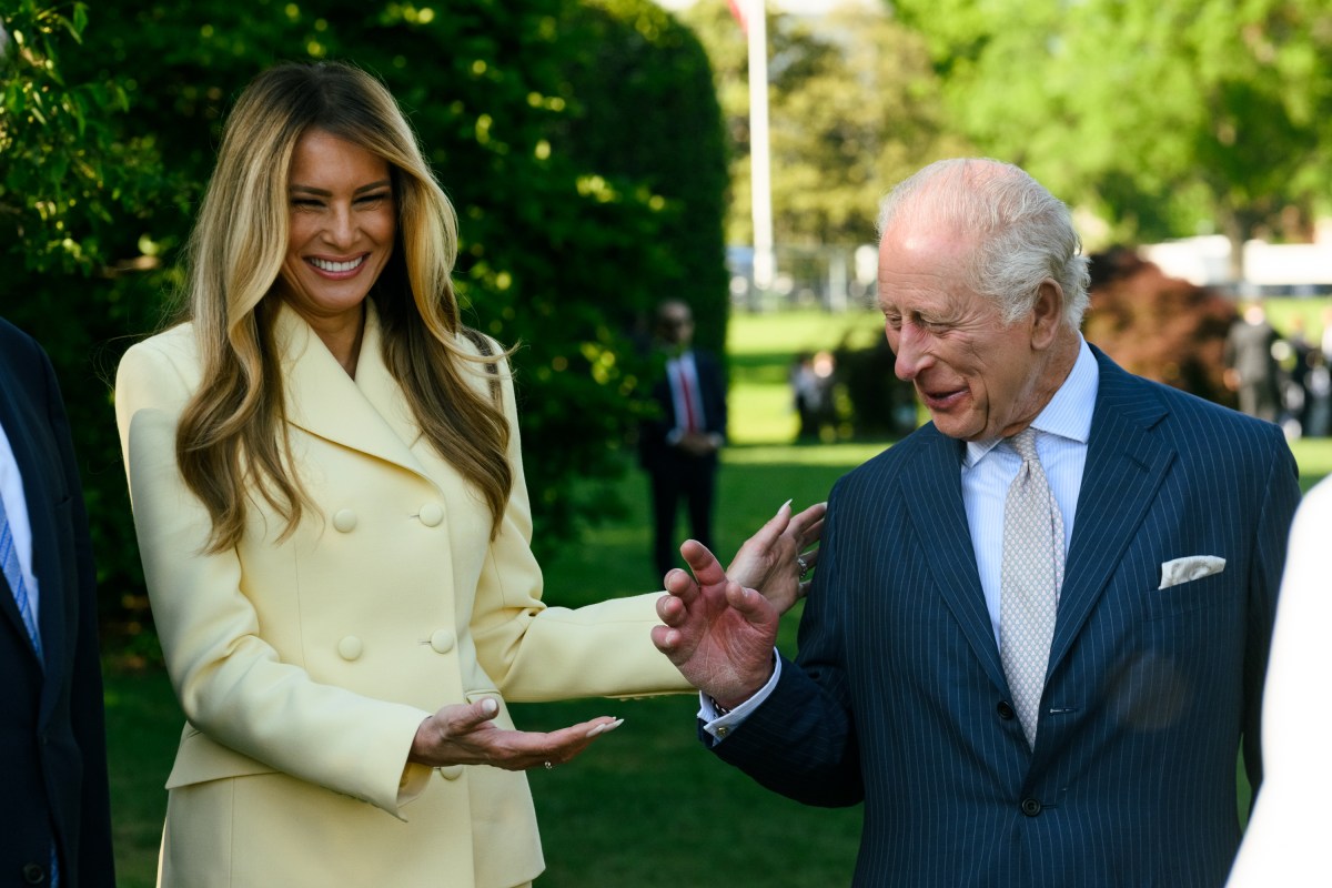 President Donald J. Trump, First Lady Melania Trump, and King Charles III and Queen Camilla of the U.K. visit the White House beehives on the South Grounds, Monday, April 27, 2026. (Official White House Photo by Daniel Torok)