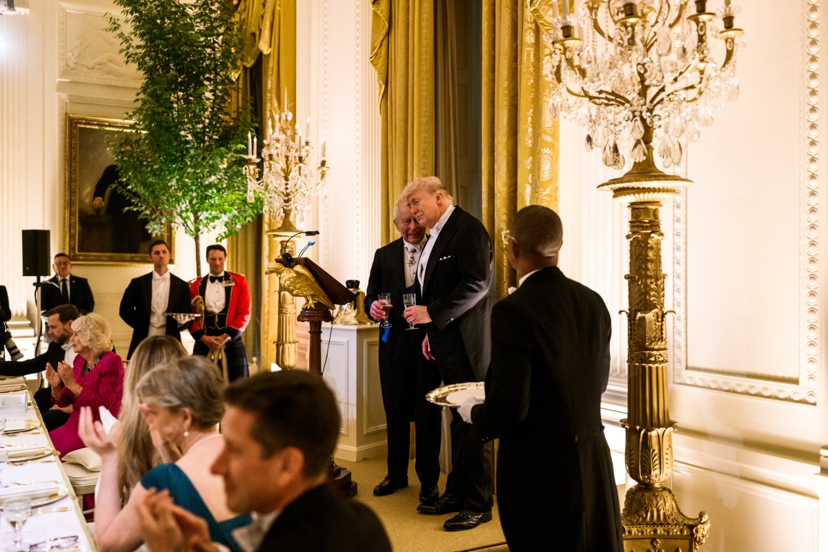King Charles III delivers remarks during a State Dinner, Tuesday, April 28, 2026, in the East Room of the White House. (Official White House Photo by Daniel Torok)