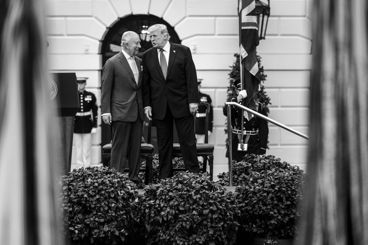 President Donald J. Trump and First Lady Melania Trump greet King Charles III and Queen Camilla of the United Kingdom at the South Portico during a State Arrival ceremony, Tuesday, April 28, 2026. (Official White House Photo by Joyce N. Boghosian)