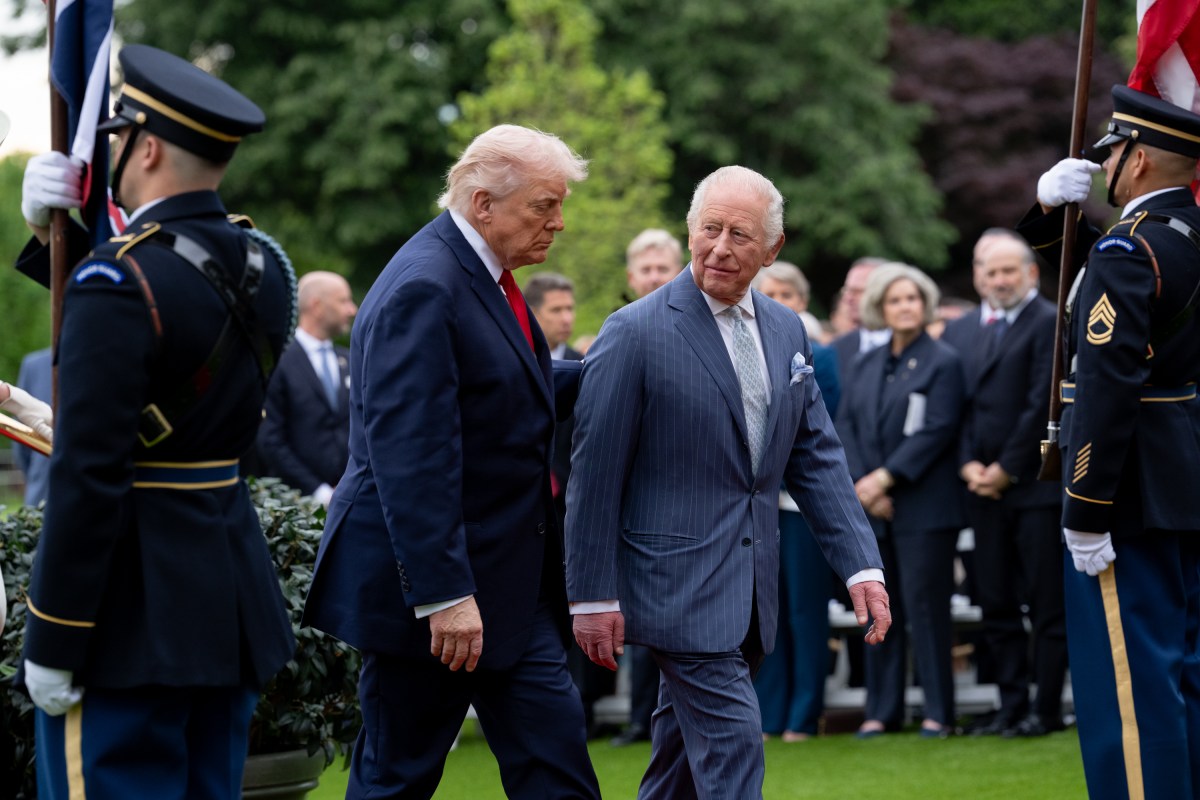 President Donald J. Trump, First Lady Melania Trump and King Charles III and Queen Camilla of the United Kingdom pose for a photo on the Blue Room Balcony during a State Arrival ceremony on the South Lawn, Tuesday, April 28, 2026. (Official White House Photo by Emily J. Higgins.)