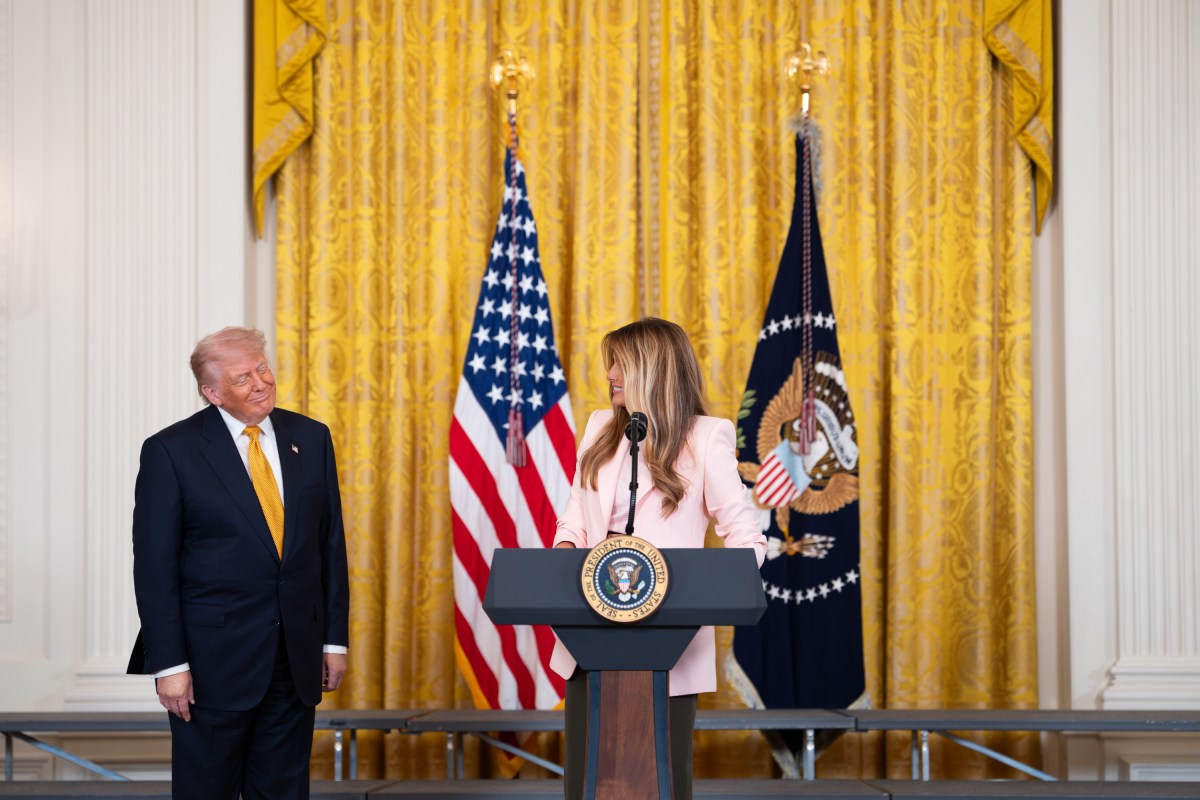 First Lady Melania Trump delivers remarks at a Military Mothers’ Day event, Wednesday, May 6, 2026, in the East Room of the White House. (Official White House Photo by Andrea Hanks)