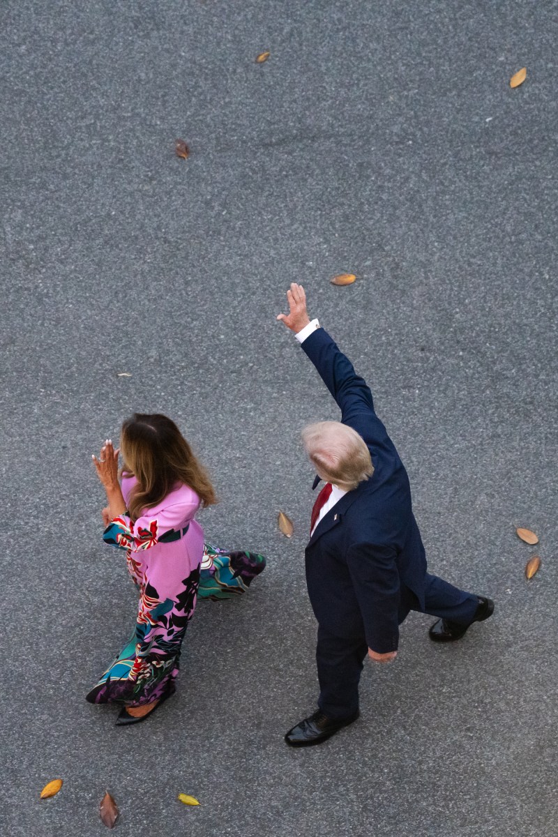 President Donald J. Trump and First Lady Melania Trump depart the Congressional Picnic on the South Lawn, Tuesday, May 19, 2026. (Official White House Photo by Cody Hendrix)