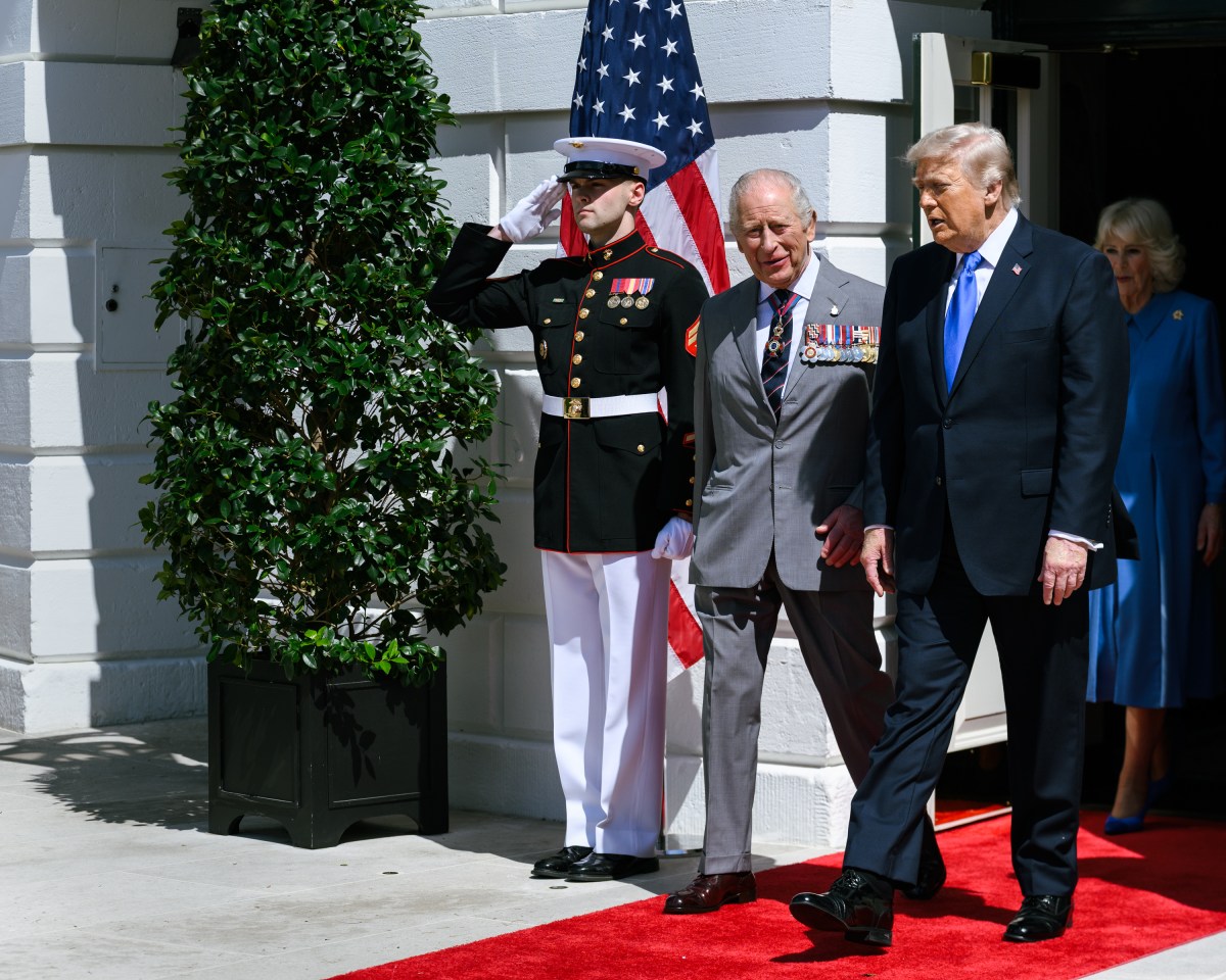 President Donald J. Trump and First Lay Melania Trump bid farewell to King Charles III and Queen Camilla at the conclusion of their official visit to the United States, Thursday, April 30, 2026, at the South Portico of the White House. (Official White House Photo by Daniel Torok)