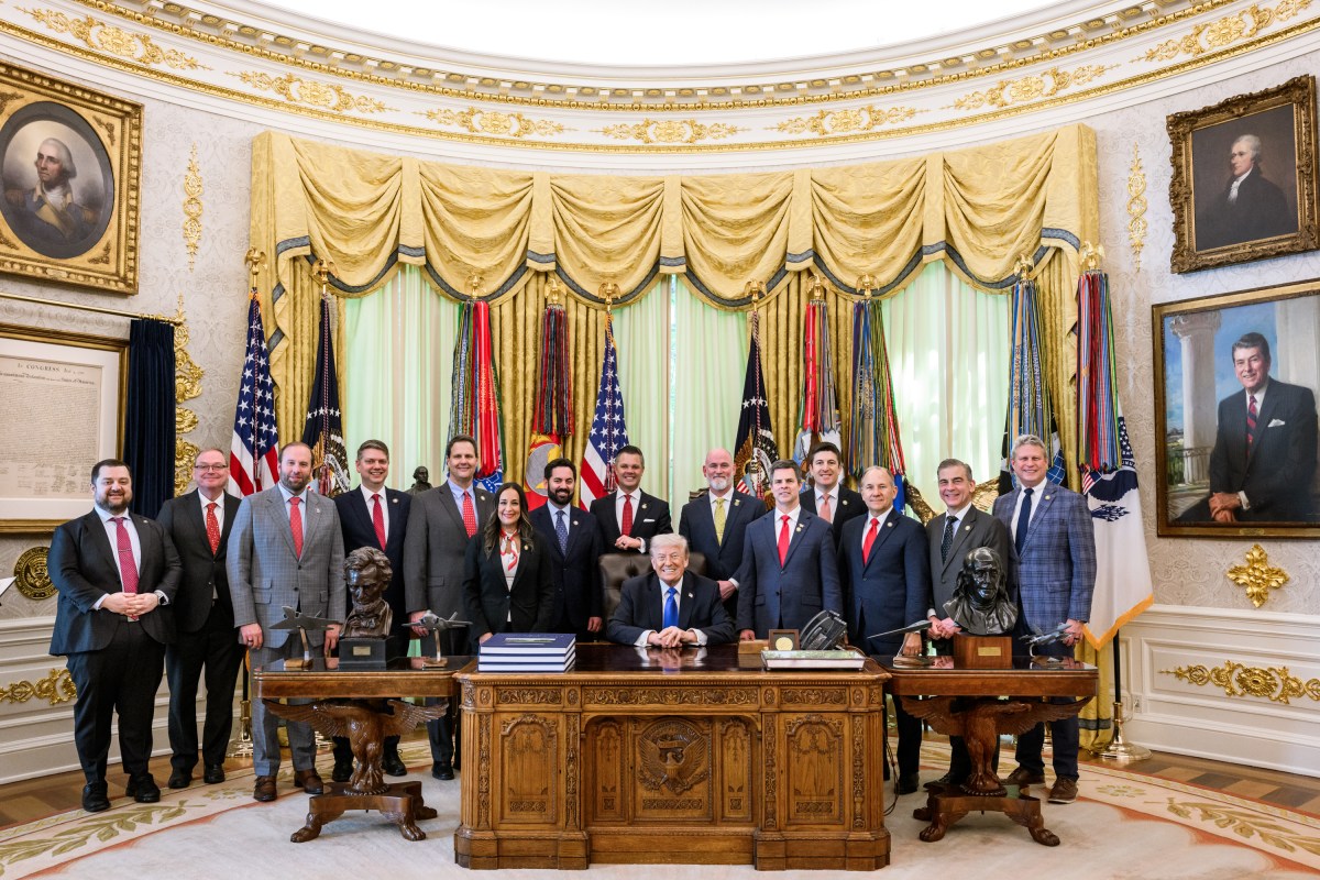 President Donald J. Trump speaks to a group of lawmakers before signing executive orders in the Oval Office, Thursday, April 30, 2026. (Official White House Photo by Joyce N. Boghosian)