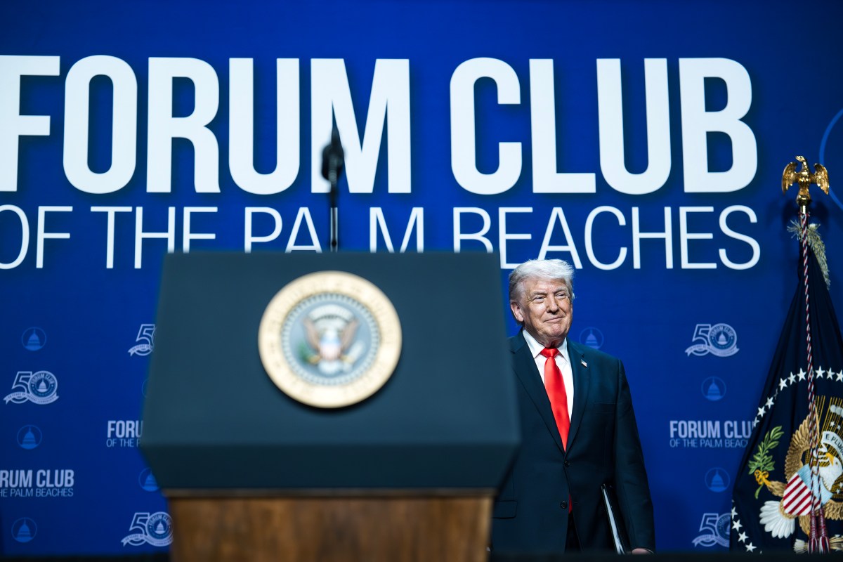President Donald J. Trump attends a dinner for the Forum Club of the Palm Beaches, Friday, May 1, 2026, at the Raymond F. Kravis Center for the Performing Arts in West Palm Beach, Florida. (Official White House Photo by Daniel Torok).