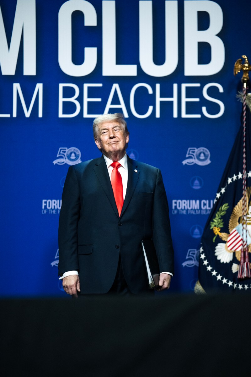 President Donald J. Trump attends a dinner for the Forum Club of the Palm Beaches, Friday, May 1, 2026, at the Raymond F. Kravis Center for the Performing Arts in West Palm Beach, Florida. (Official White House Photo by Daniel Torok).