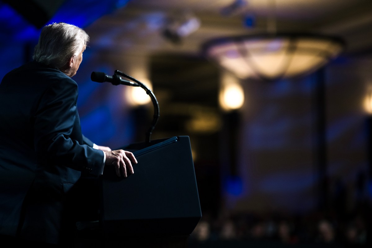 President Donald J. Trump attends a dinner for the Forum Club of the Palm Beaches, Friday, May 1, 2026, at the Raymond F. Kravis Center for the Performing Arts in West Palm Beach, Florida. (Official White House Photo by Daniel Torok).