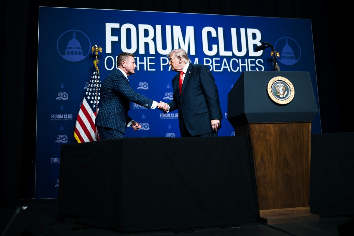 President Donald J. Trump attends a dinner for the Forum Club of the Palm Beaches, Friday, May 1, 2026, at the Raymond F. Kravis Center for the Performing Arts in West Palm Beach, Florida. (Official White House Photo by Daniel Torok).