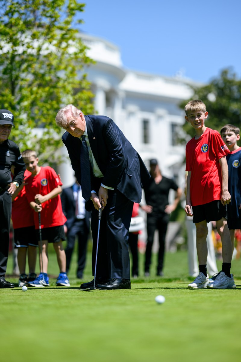 President Donald Trump attends a National Physical Fitness event, Tuesday, May 5, 2026 on the South Lawn of the White House. (Official White House Photo by Daniel Torok)