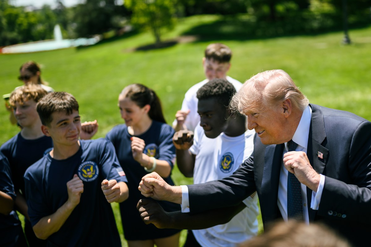 President Donald Trump attends a National Physical Fitness event, Tuesday, May 5, 2026 on the South Lawn of the White House. (Official White House Photo by Daniel Torok)