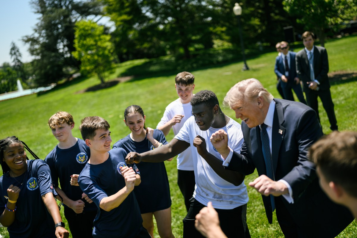 President Donald Trump attends a National Physical Fitness event, Tuesday, May 5, 2026 on the South Lawn of the White House. (Official White House Photo by Daniel Torok)