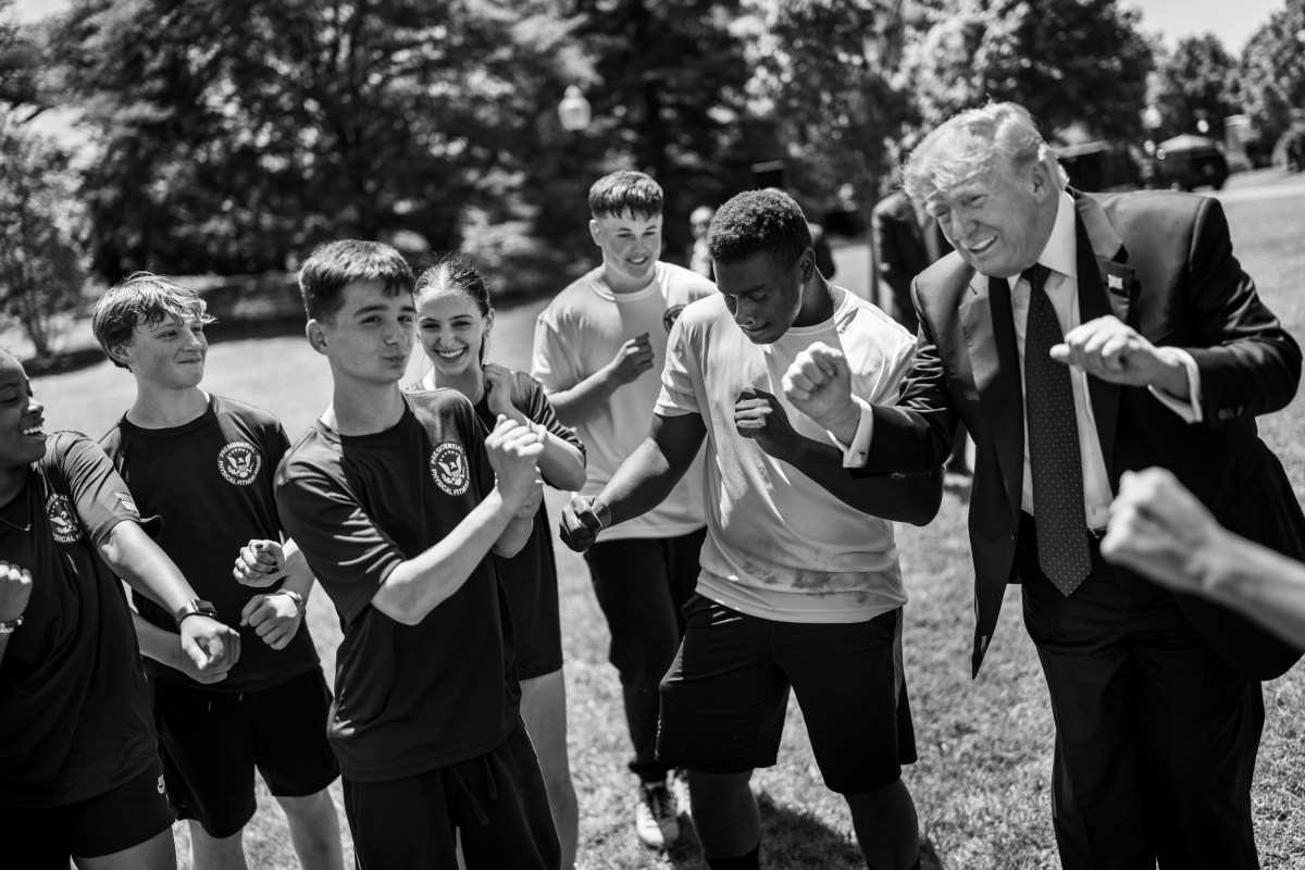 President Donald Trump attends a National Physical Fitness event, Tuesday, May 5, 2026 on the South Lawn of the White House. (Official White House Photo by Daniel Torok)