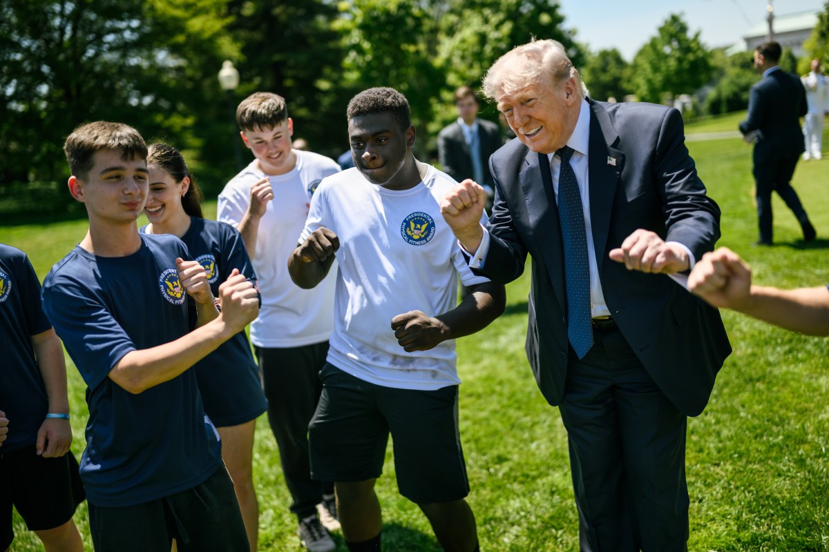 President Donald Trump attends a National Physical Fitness event, Tuesday, May 5, 2026 on the South Lawn of the White House. (Official White House Photo by Daniel Torok)