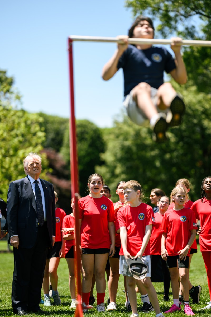 President Donald Trump attends a National Physical Fitness event, Tuesday, May 5, 2026 on the South Lawn of the White House. (Official White House Photo by Daniel Torok)