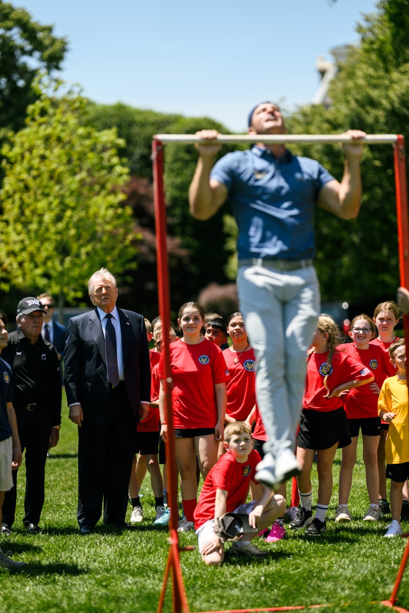 President Donald Trump attends a National Physical Fitness event, Tuesday, May 5, 2026 on the South Lawn of the White House. (Official White House Photo by Daniel Torok)