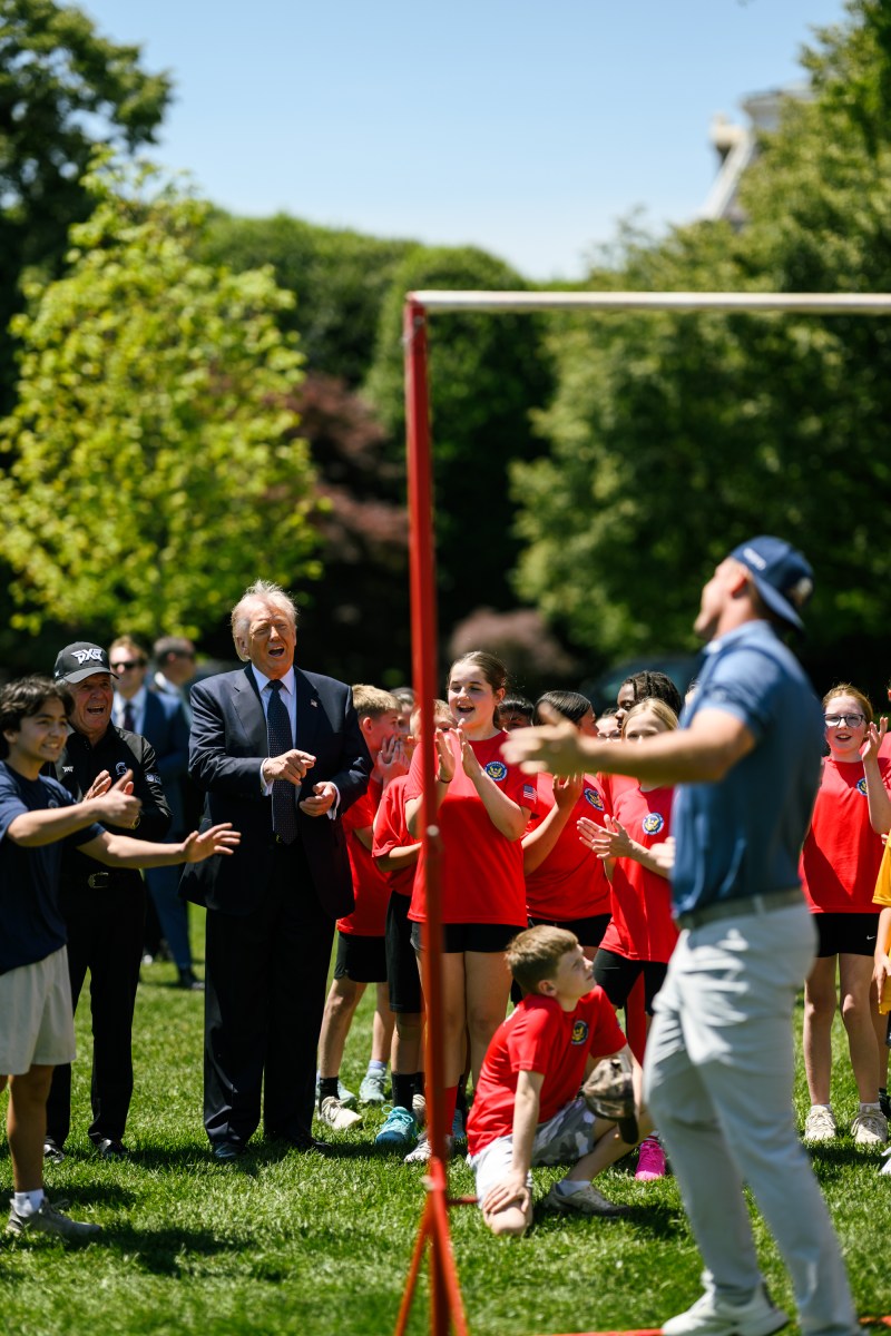 President Donald Trump attends a National Physical Fitness event, Tuesday, May 5, 2026 on the South Lawn of the White House. (Official White House Photo by Daniel Torok)