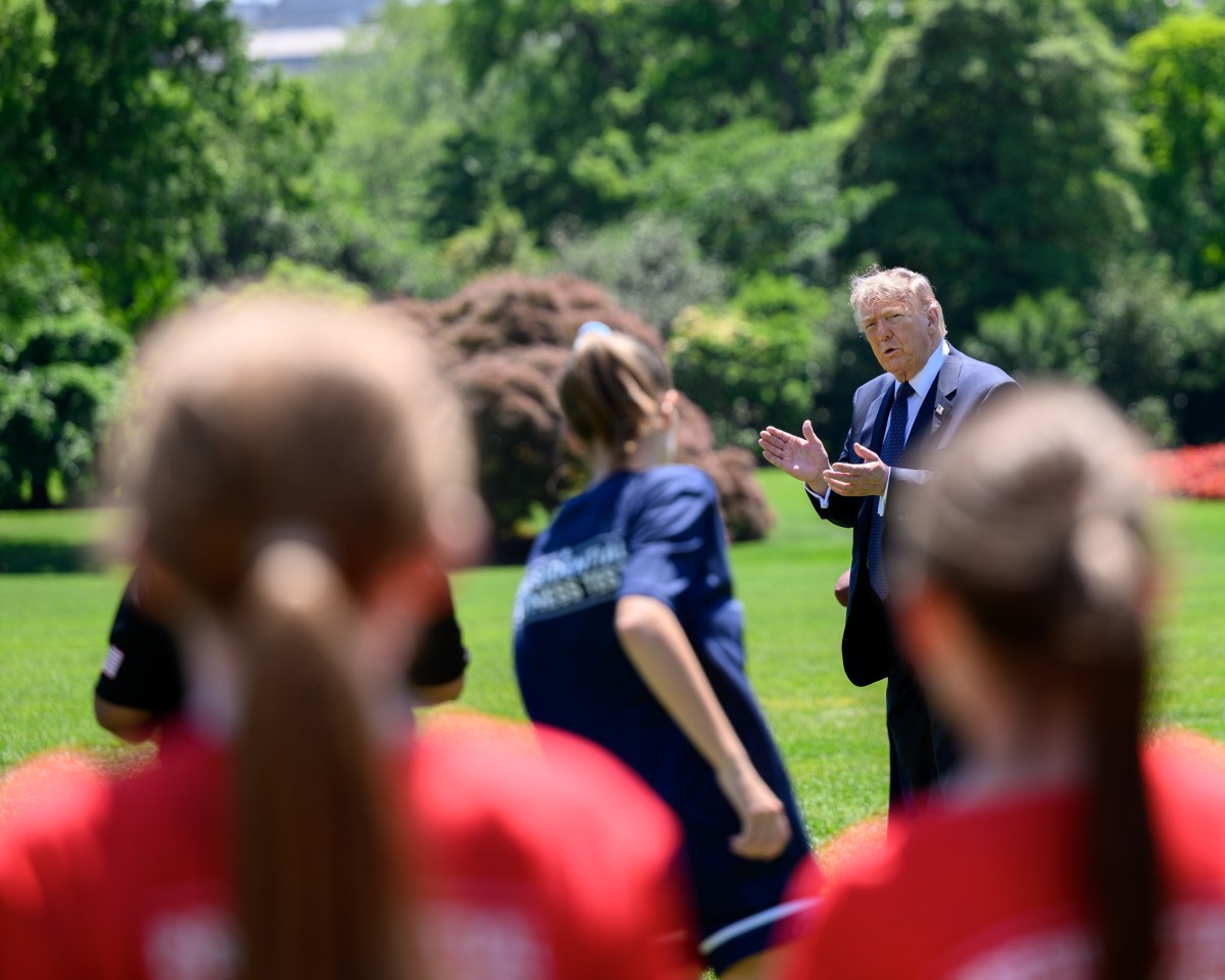 President Donald Trump attends a National Physical Fitness event, Tuesday, May 5, 2026, on the South Lawn of the White House. (Official White House Photo by Molly Riley)