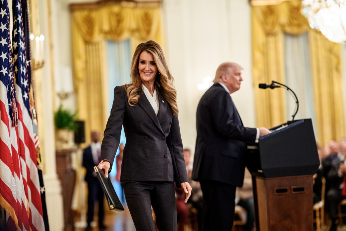 SBA Administrator Kelly Loeffler delivers remarks at a Small Business Summit in the East Room of the White House, Monday, May 4, 2026. (Official White House Photo by Molly Riley)