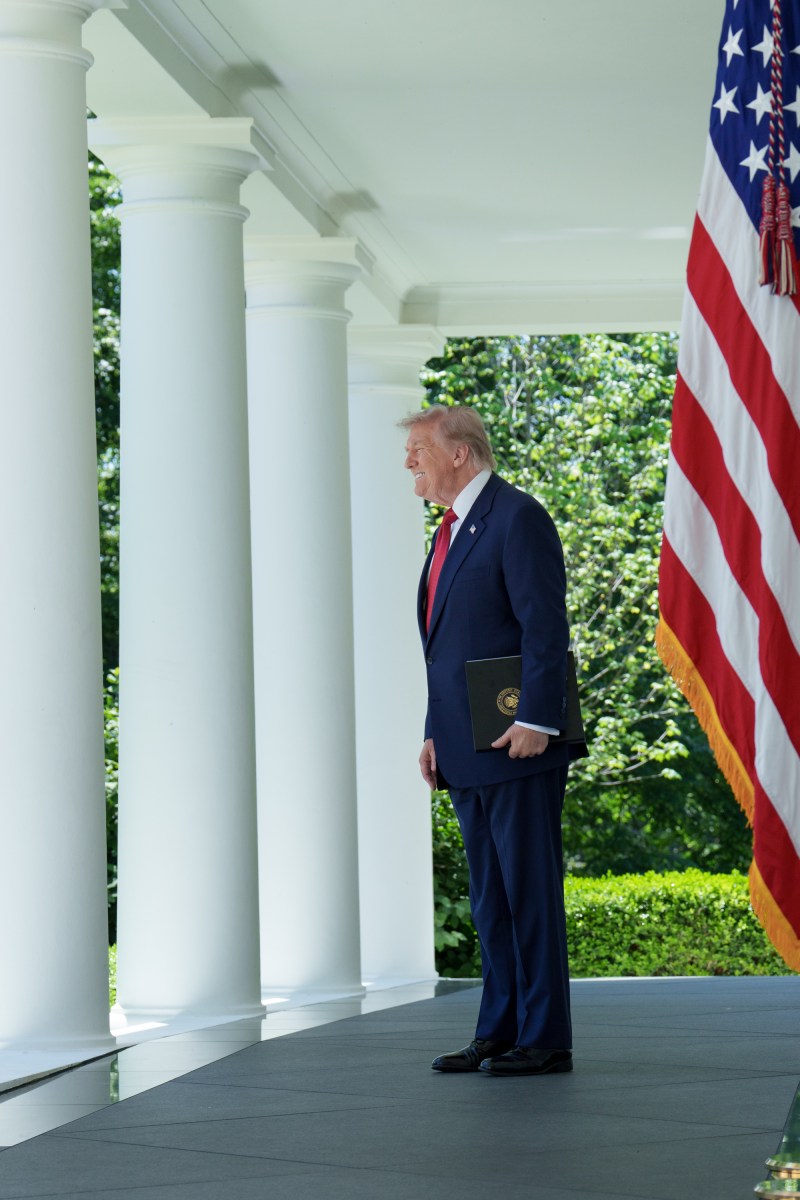 President Donald Trump hosts a Mothers Day luncheon in the Rose Garden at the White House, Friday, May 8, 2026. (Official White House Photo by Abe McNatt)