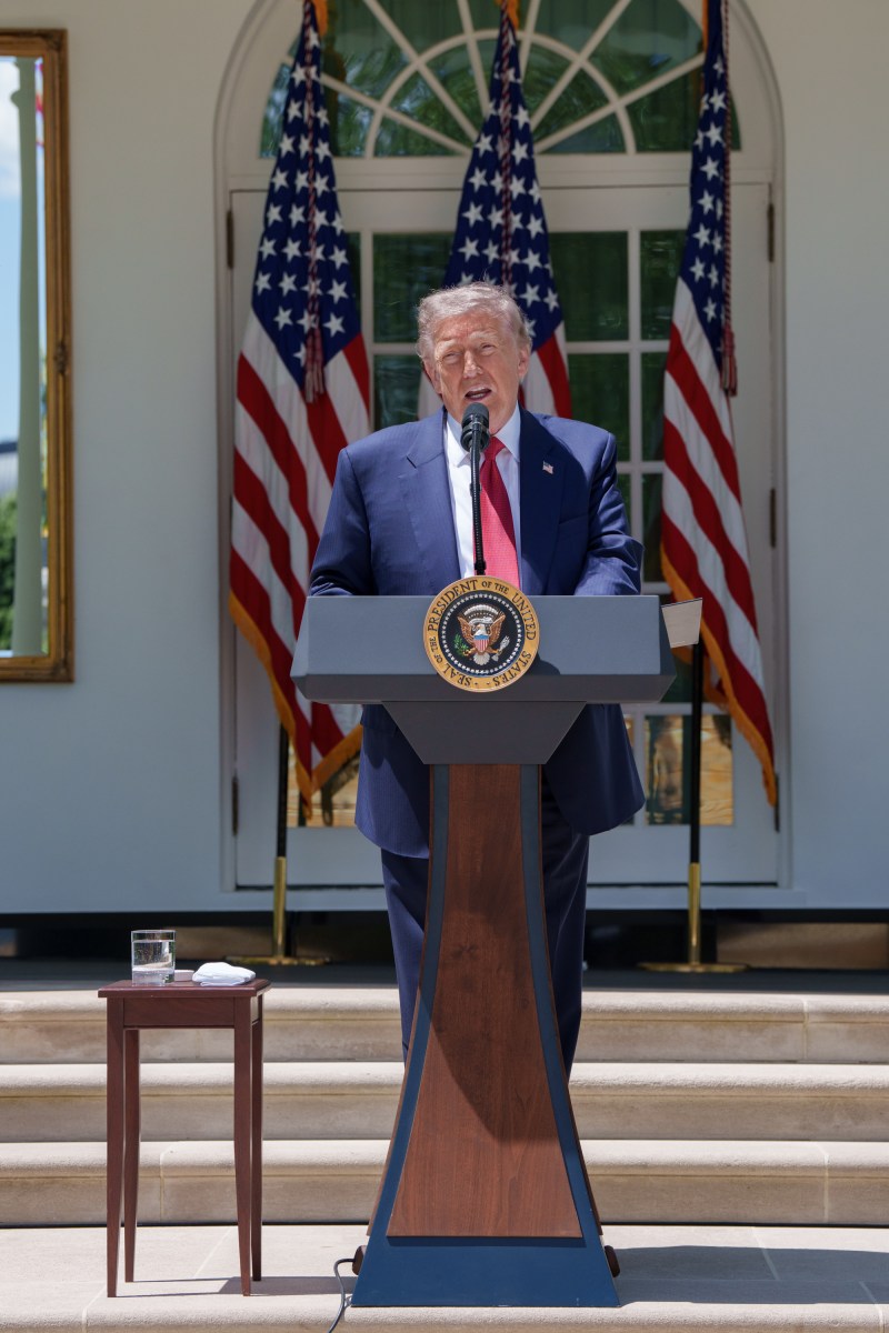 President Donald Trump hosts a Mothers Day luncheon in the Rose Garden at the White House, Friday, May 8, 2026. (Official White House Photo by Abe McNatt)