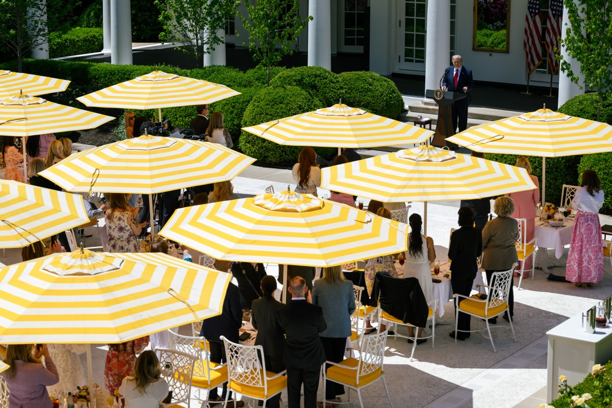 President Donald J. Trump hosts Angel Moms and Gold Star Mothers for a Mother’s Day Luncheon in the White House Rose Garden, Friday, May 8, 2026. (Official White House Photo by Joyce N. Boghosian)