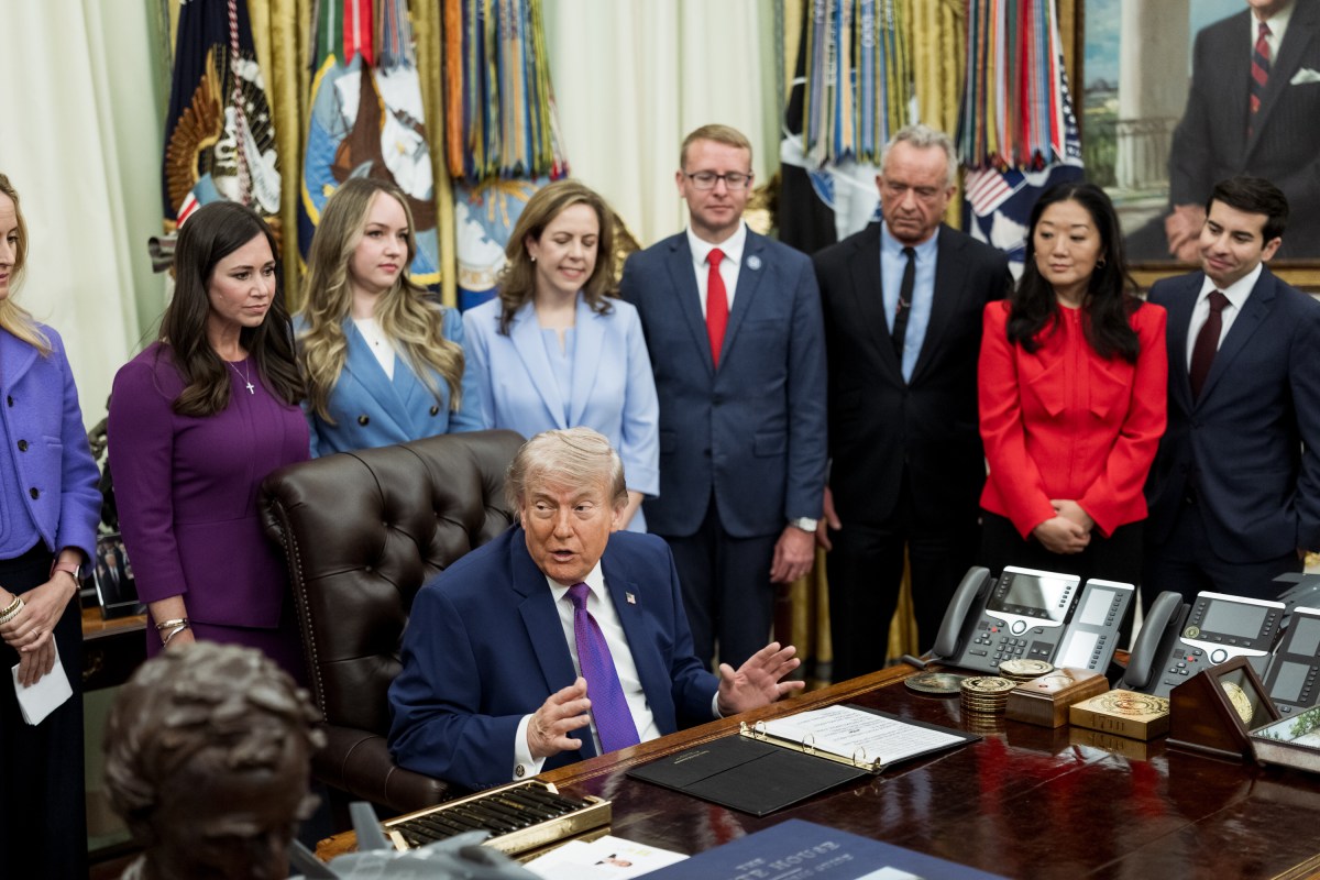 President Donald J. Trump participates in a maternal healthcare event in the Oval Office, Monday, May 11, 2026. (Official White House Photo by Abe McNatt)