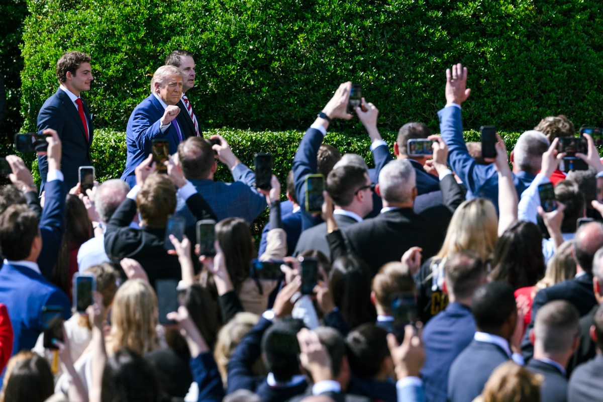 President Donald J. Trump delivers remarks at an event celebrating the 2025 College Football Champions, the Indiana University Hoosiers, Monday, May 11, 2026, on the South Lawn of the White House. (Official White House Photo by Joyce N. Boghosian)