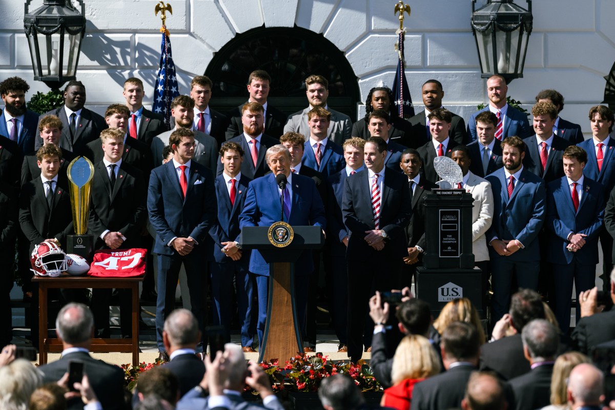 President Donald J. Trump delivers remarks at an event celebrating the 2025 College Football Champions, the Indiana University Hoosiers, Monday, May 11, 2026, on the South Lawn of the White House. (Official White House Photo by Joyce N. Boghosian)