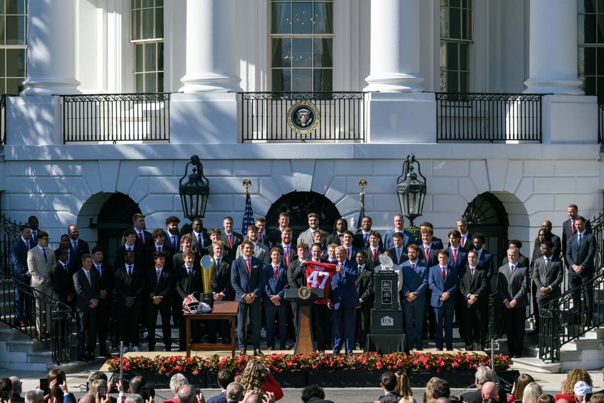President Donald J. Trump delivers remarks at an event celebrating the 2025 College Football Champions, the Indiana University Hoosiers, Monday, May 11, 2026, on the South Lawn of the White House. (Official White House Photo by Joyce N. Boghosian)