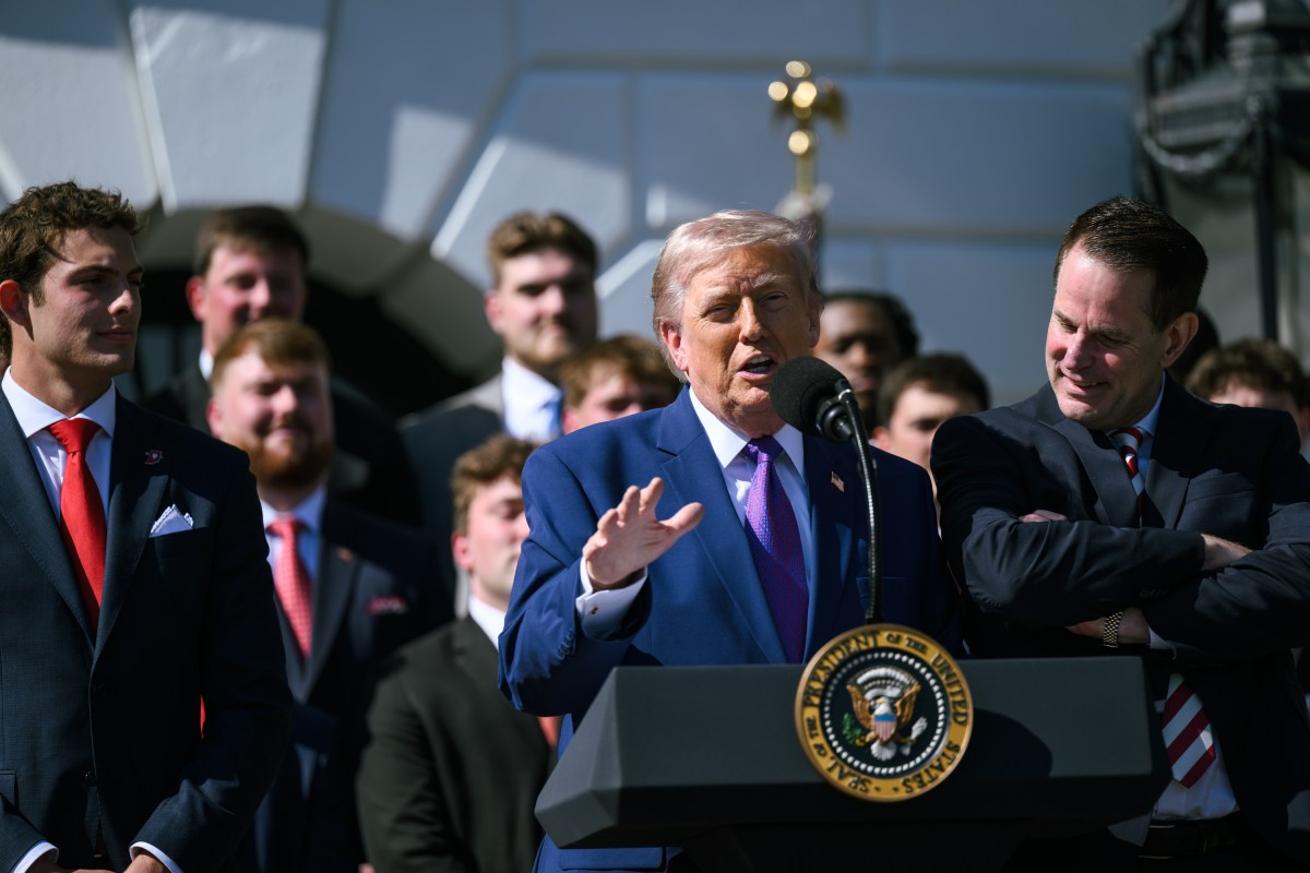 President Donald J. Trump delivers remarks at an event celebrating the 2025 College Football Champions, the Indiana University Hoosiers, Monday, May 11, 2026, on the South Lawn of the White House. (Official White House Photo by Molly Riley)