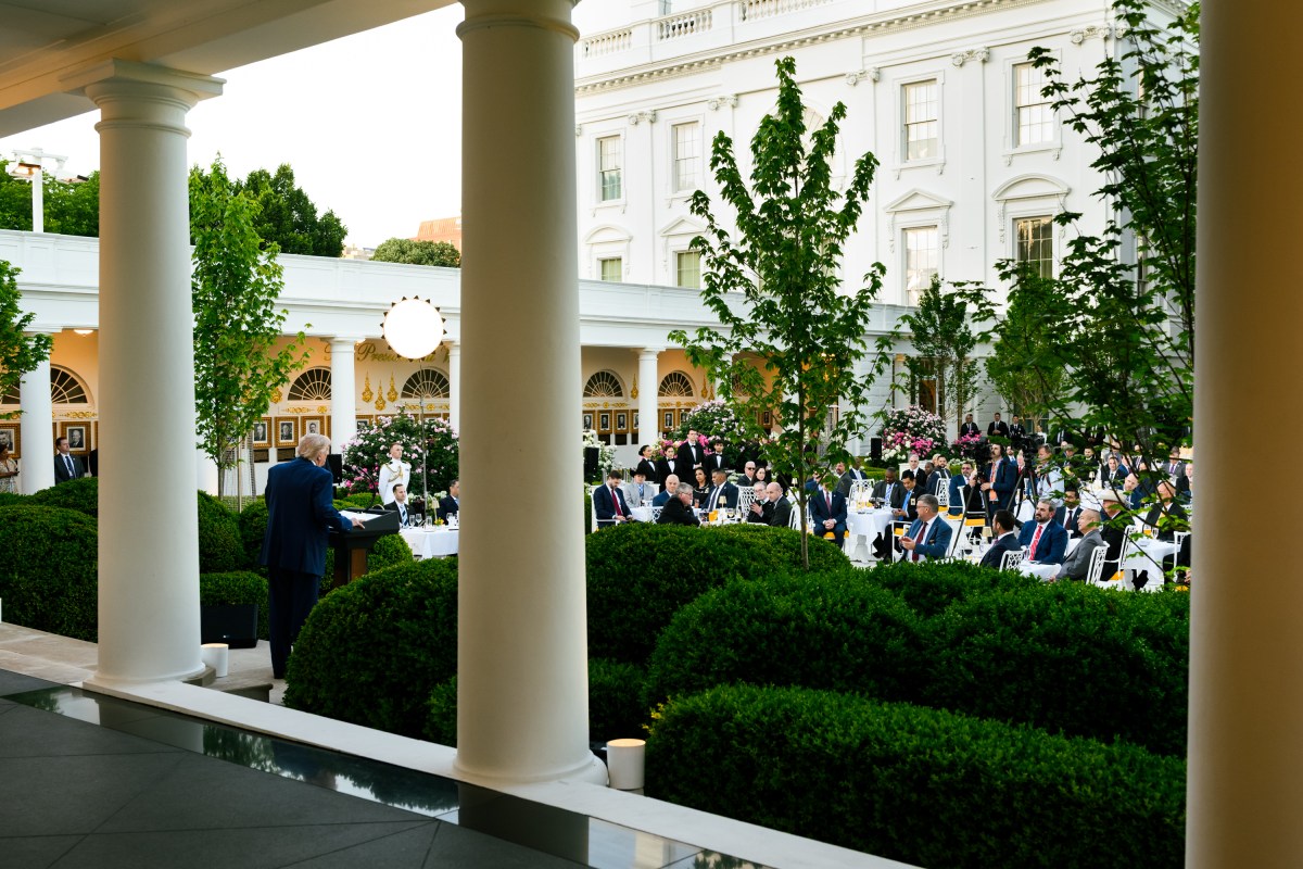President Donald J. Trump hosts a Rose Garden Club dinner in honor of Police Week in the White House Rose Garden, Monday, May 11, 2026. (Official White House Photo by Molly Riley)