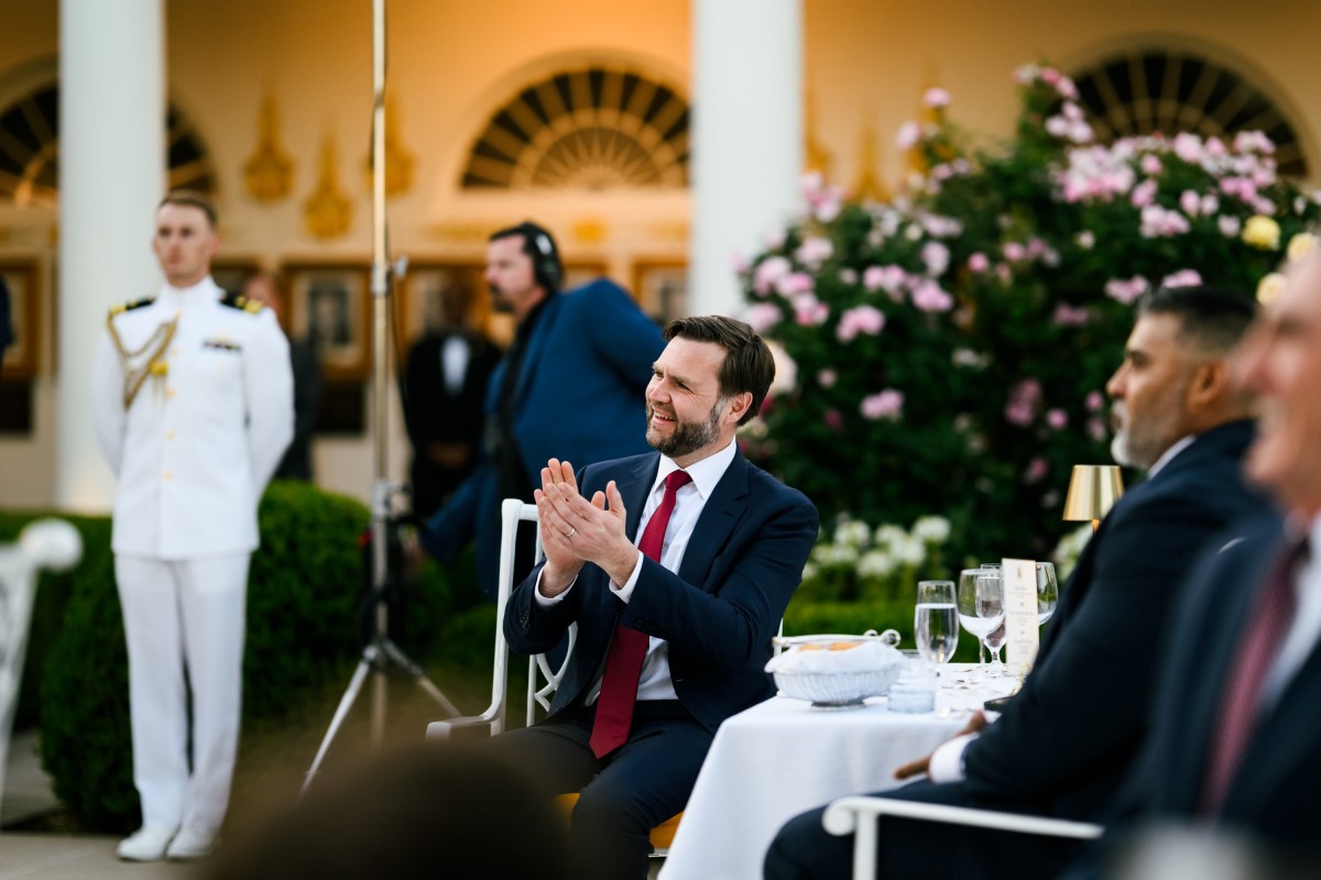 President Donald J. Trump hosts a Rose Garden Club dinner in honor of Police Week in the White House Rose Garden, Monday, May 11, 2026. (Official White House Photo by Molly Riley)