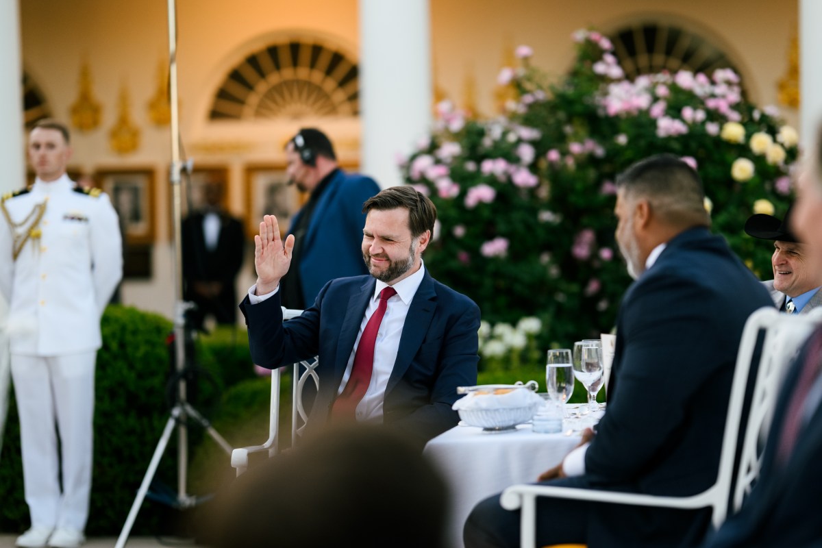 President Donald J. Trump hosts a Rose Garden Club dinner in honor of Police Week in the White House Rose Garden, Monday, May 11, 2026. (Official White House Photo by Molly Riley)