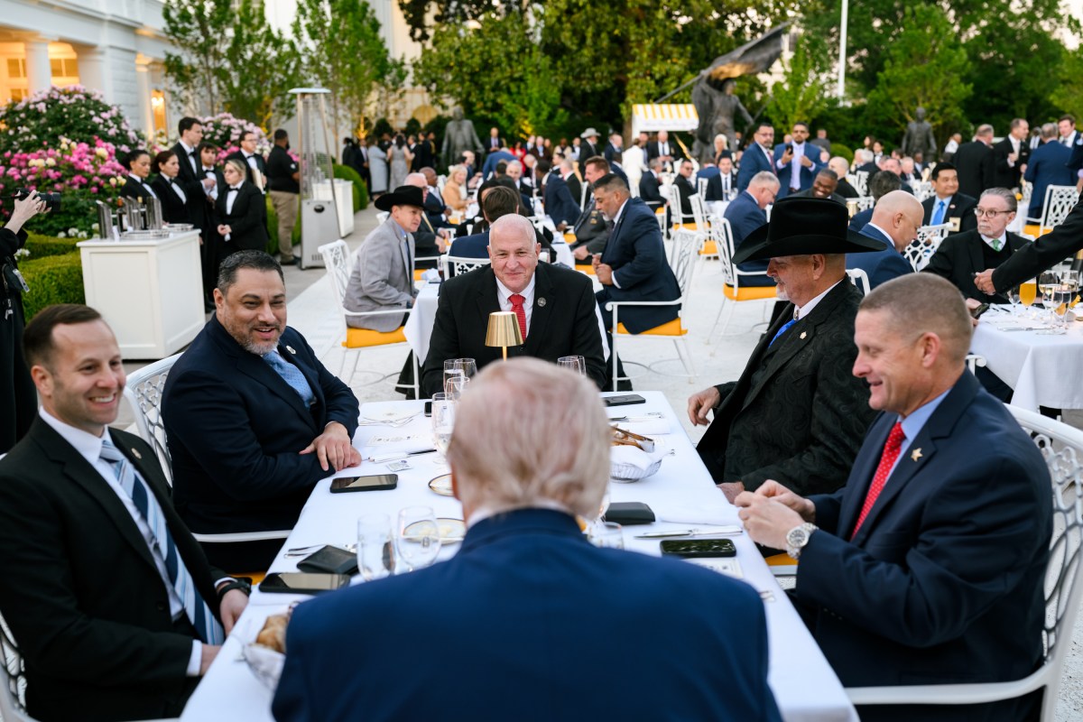 President Donald J. Trump hosts a Rose Garden Club dinner in honor of Police Week in the White House Rose Garden, Monday, May 11, 2026. (Official White House Photo by Molly Riley)