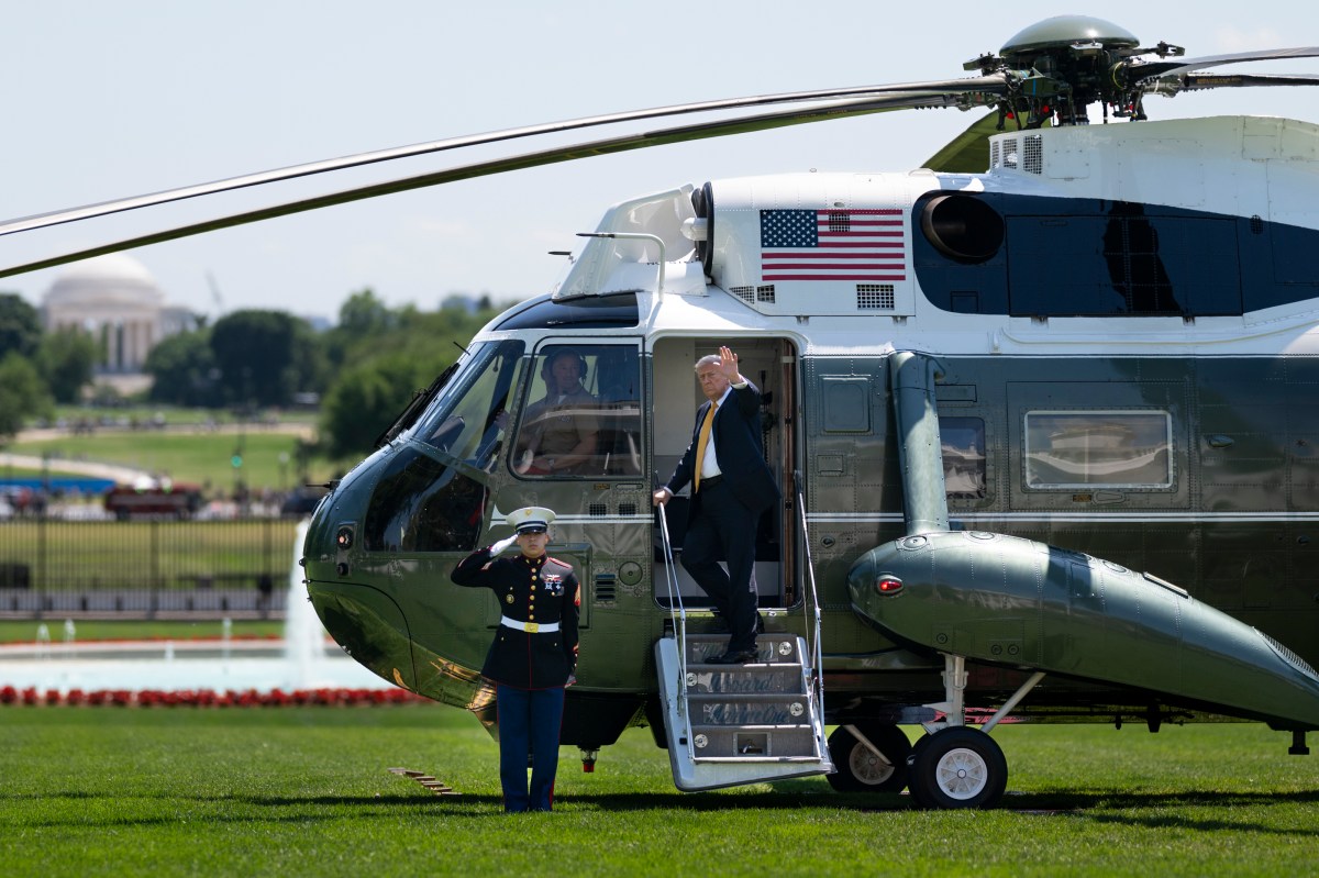 President Donald J. Trump speaks to the press before boarding Marine One on the South Lawn of the White House, Tuesday, May 12, 2026, en route to Joint Base Andrews for a trip to Beijing, China. (Official White House Photo by Joyce N. Boghosian)