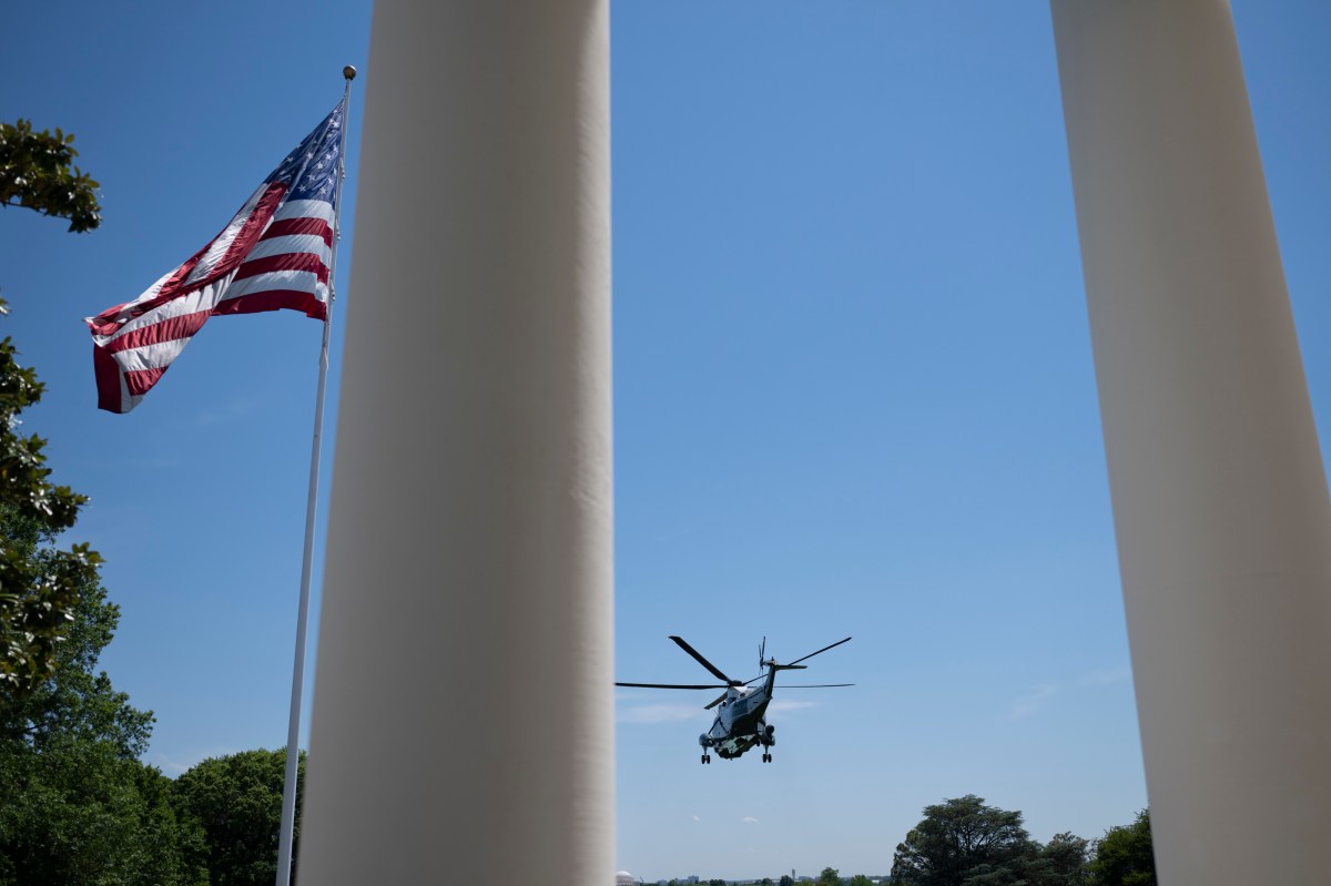 President Donald J. Trump speaks to the press before boarding Marine One on the South Lawn of the White House, Tuesday, May 12, 2026, en route to Joint Base Andrews for a trip to Beijing, China. (Official White House Photo by Joyce N. Boghosian)