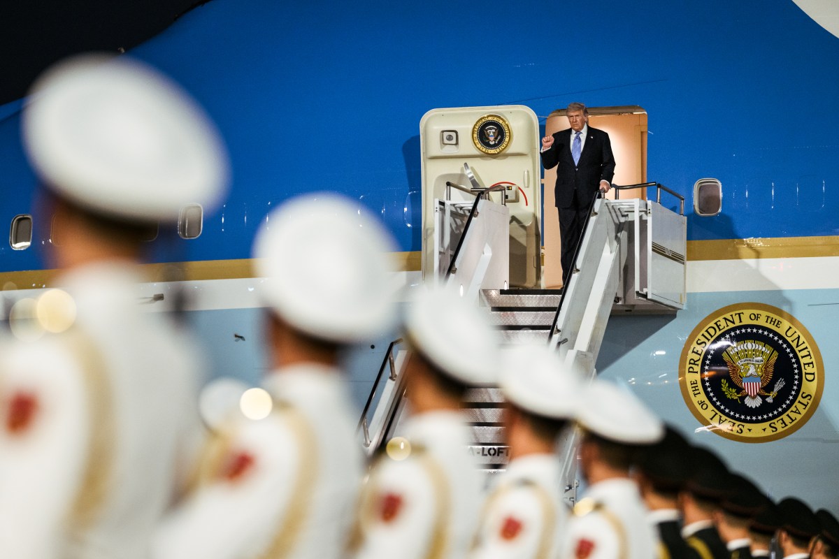 President Donald J. Trump disembarks Air Force One at Beijing International Airport, Wednesday, May 13, 2026. (Official White House Photo by Daniel Torok)