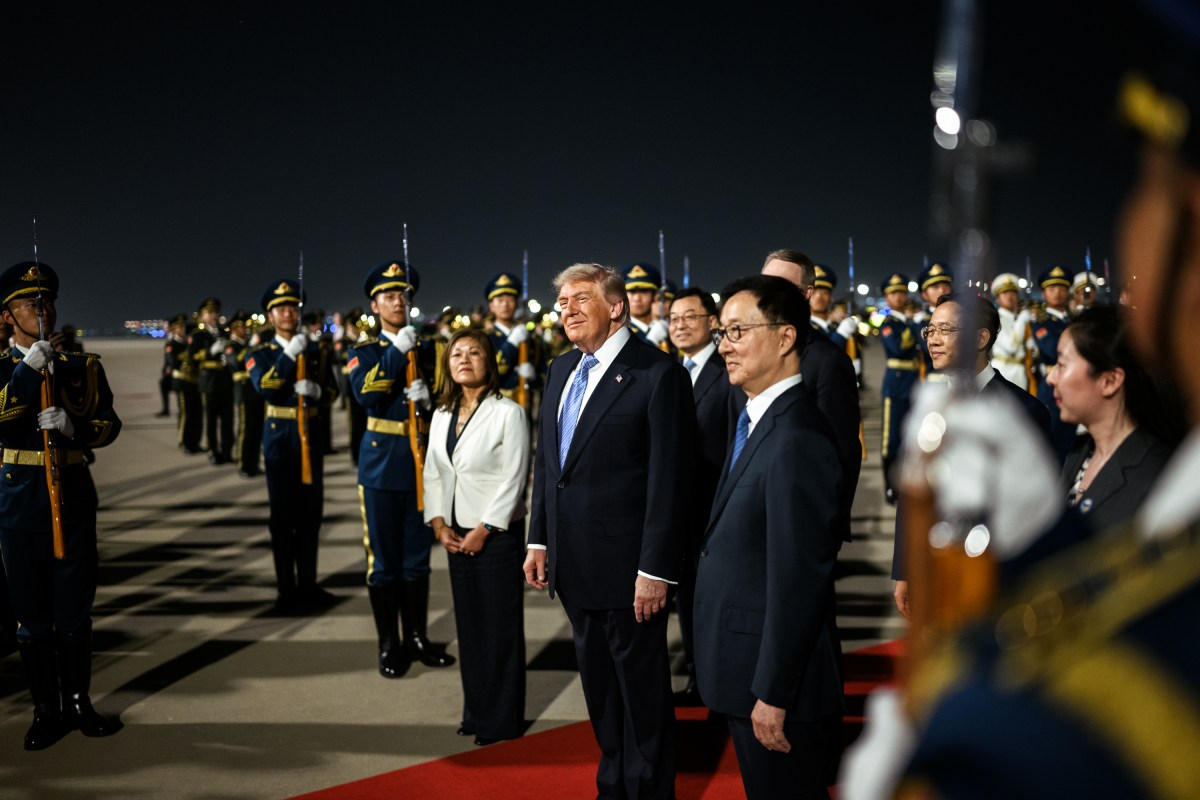 President Donald J. Trump participates in an arrival ceremony at Beijing International Airport, Wednesday, May 13, 2026. (Official White House Photo by Daniel Torok)