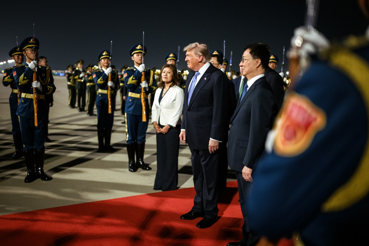 President Donald J. Trump participates in an arrival ceremony at Beijing International Airport, Wednesday, May 13, 2026. (Official White House Photo by Daniel Torok)