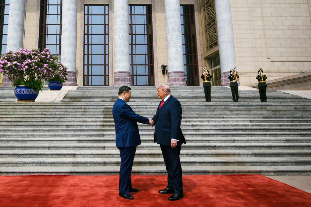 President Donald J. Trump participates in a welcome ceremony with President Xi Jinping of the People’s Republic of China, Thursday, May 14, 2026, at the Great Hall of the People in Beijing, China. (Official White House Photo by Daniel Torok)
