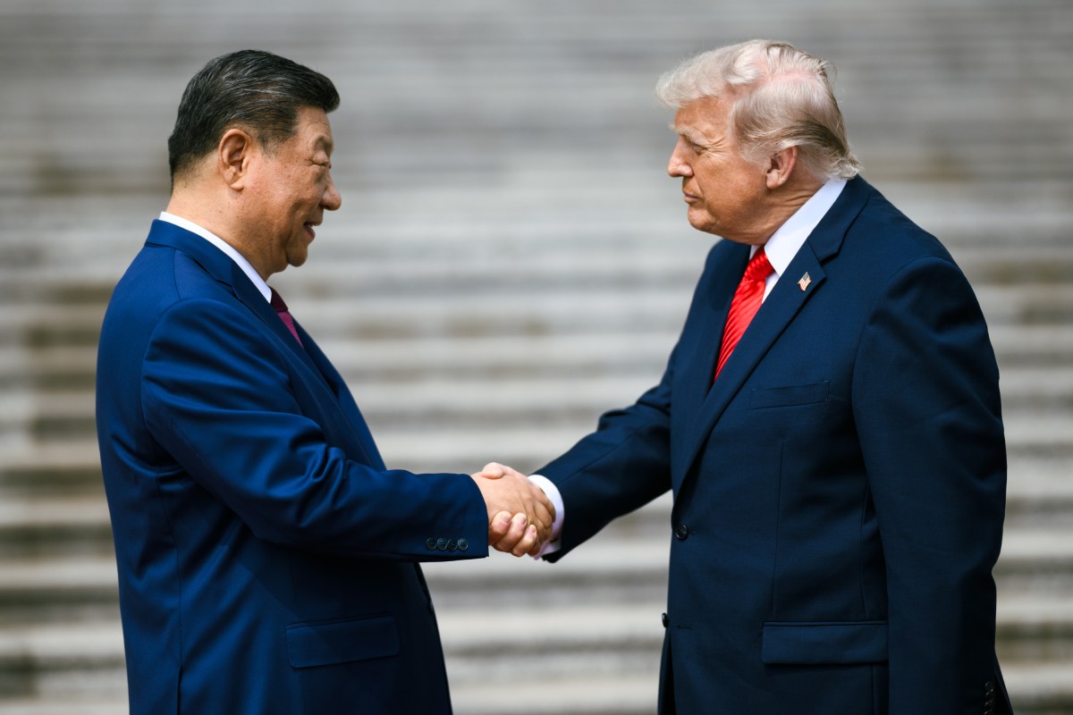 President Donald J. Trump participates in a welcome ceremony with President Xi Jinping of the People’s Republic of China, Thursday, May 14, 2026, at the Great Hall of the People in Beijing, China. (Official White House Photo by Daniel Torok)