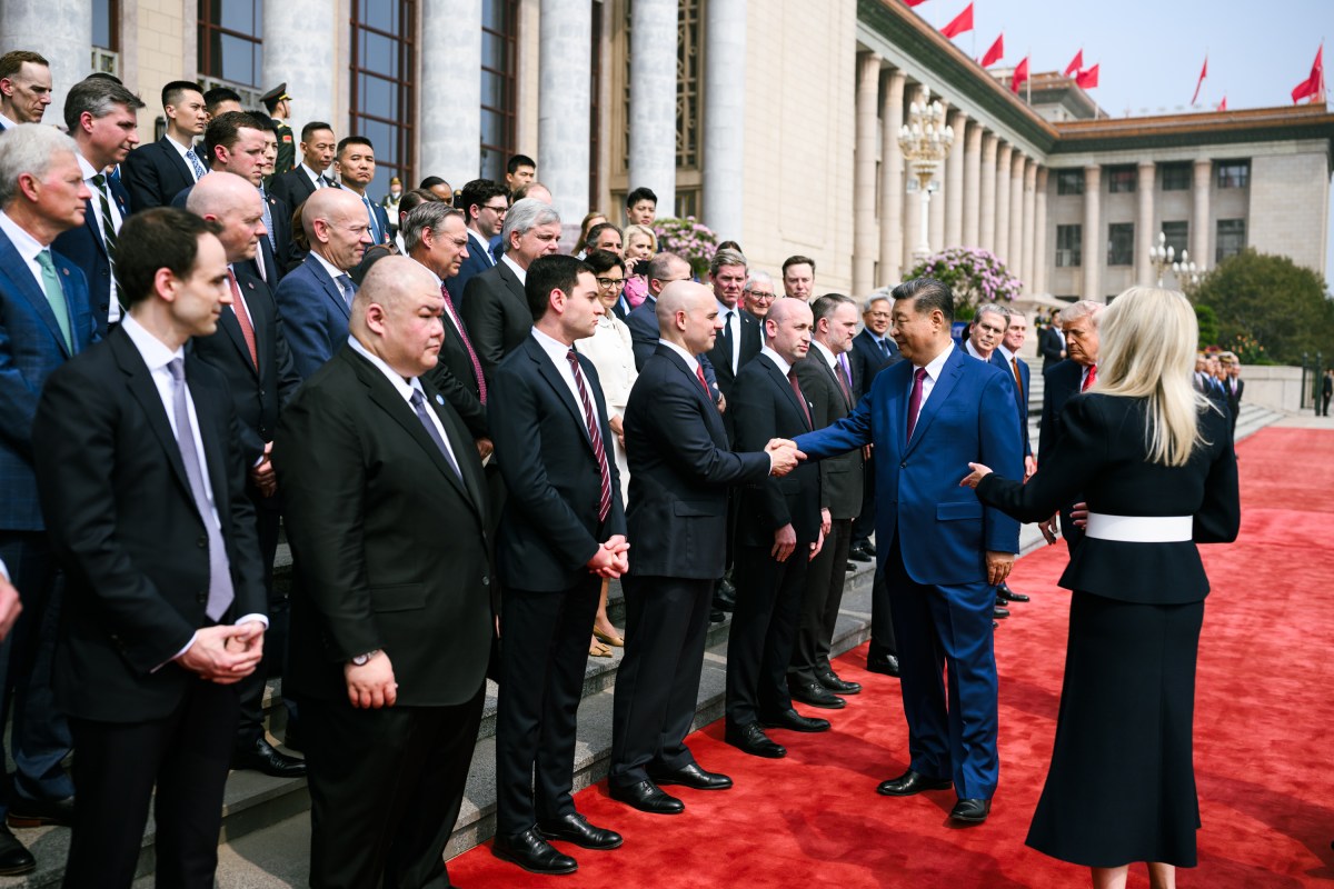 President Donald J. Trump participates in a welcome ceremony with President Xi Jinping of the People’s Republic of China, Thursday, May 14, 2026, at the Great Hall of the People in Beijing, China. (Official White House Photo by Daniel Torok)