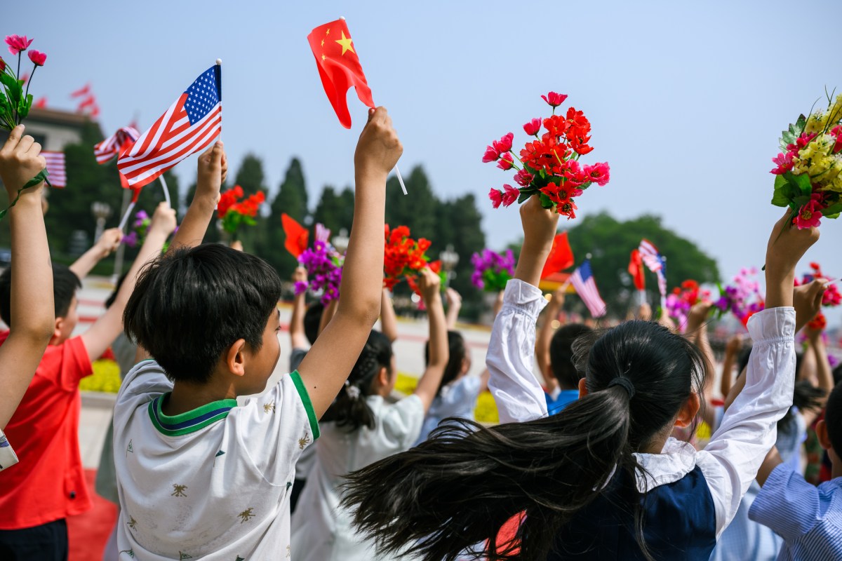 President Donald J. Trump participates in a welcome ceremony with President Xi Jinping of the People’s Republic of China, Thursday, May 14, 2026, at the Great Hall of the People in Beijing, China. (Official White House Photo by Daniel Torok)